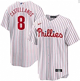 Phillies 8 Nick Castellanos White Nike Cool Base Jersey Dzhi,baseball caps,new era cap wholesale,wholesale hats